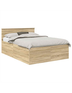 Struttura del letto con testiera Rovere Sonoma 150 x 200 cm 2