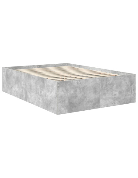 Struttura del letto con testiera Grigio cemento 150 x 200 cm