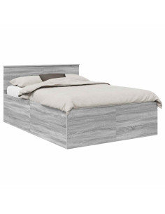 Struttura del letto con testiera Grigio Sonoma 150 x 200 cm 2