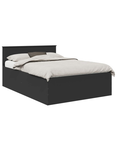 Struttura del letto Nero 140 x 190 cm Legno multistrato