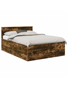 Struttura del letto Rovere fumé 140 x 190 cm Legno multistrato 2