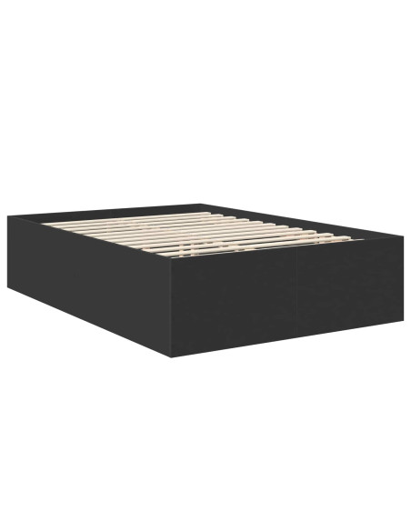 Struttura del letto Nero 140 x 200 cm Legno multistrato