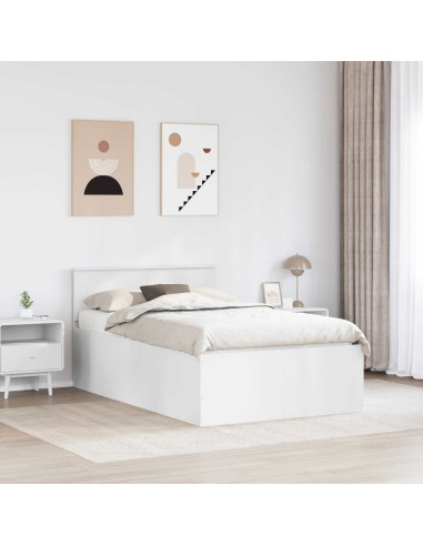 Struttura del letto Bianco 135 x 190 cm Legno multistrato