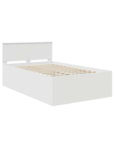Struttura del letto Bianco 135 x 190 cm Legno multistrato