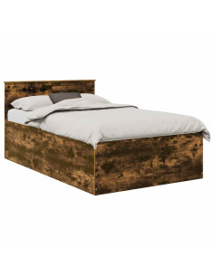 Struttura del letto Rovere fumé 135 x 190 cm Legno multistrato 2