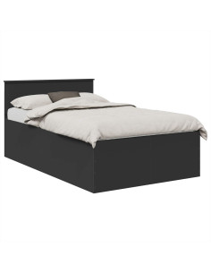 Struttura del letto Nero 120 x 190 cm Legno multistrato 2