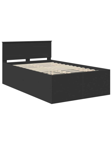 Struttura del letto Nero 120 x 190 cm Legno multistrato