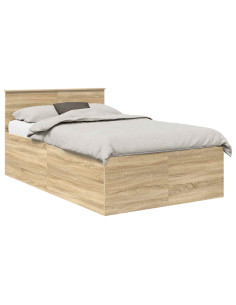 Struttura del letto con testiera Rovere Sonoma 120 x 190 cm 2