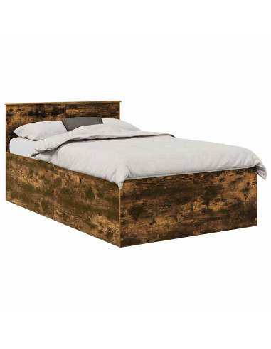 Struttura del letto Rovere fumé 120 x 190 cm Legno multistrato