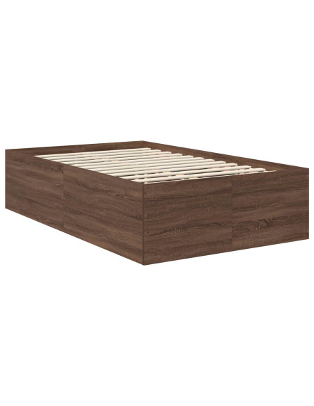 Struttura del letto con testiera Rovere Marrone 120 x 190 cm