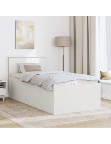 Struttura del letto Bianco 120 x 200 cm Legno multistrato