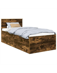 Struttura del letto Rovere fumé 120 x 200 cm Legno multistrato 2