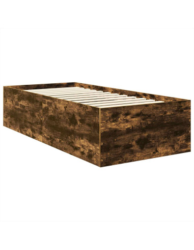 Struttura del letto Rovere fumé 120 x 200 cm Legno multistrato