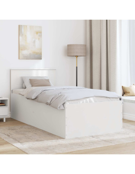 Struttura del letto Bianco 90 x 200 cm Legno multistrato