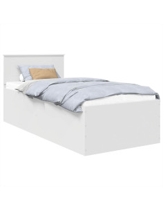 Struttura del letto Bianco 75 x 190 cm Legno multistrato 2