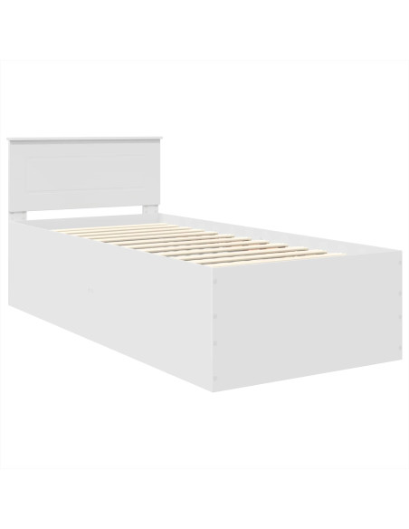 Struttura del letto Bianco 75 x 190 cm Legno multistrato