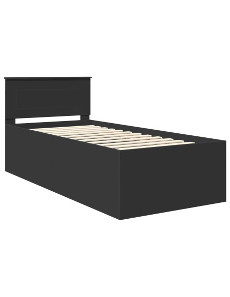 Struttura del letto Nero 75 x 190 cm Legno multistrato