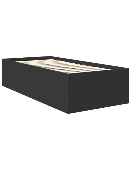 Struttura del letto Nero 75 x 190 cm Legno multistrato