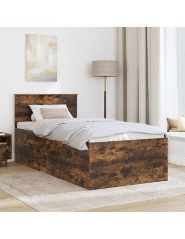 Struttura del letto Rovere fumé 75 x 190 cm Legno multistrato