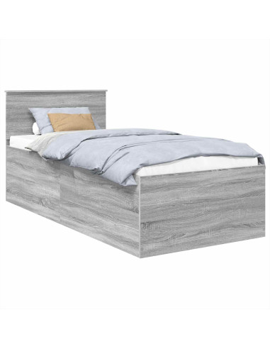 Struttura del letto Grigio Sonoma 75 x 190 cm Legno multistrato