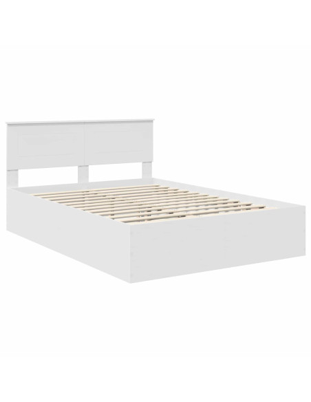 Struttura del letto Bianco 150 x 200 cm Legno multistrato