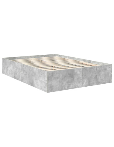 Struttura del letto con testiera Grigio cemento 150 x 200 cm
