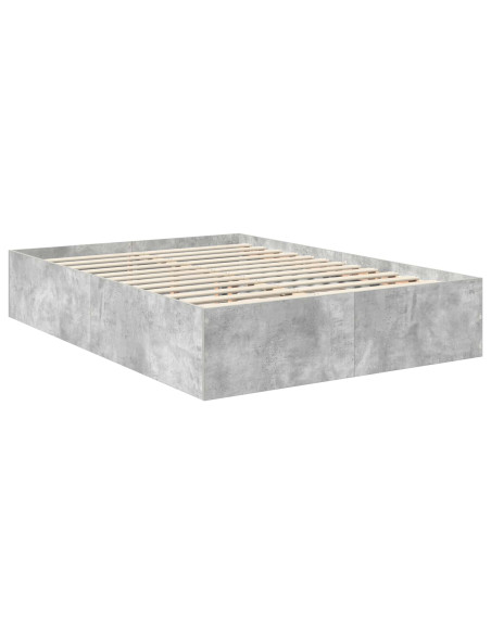 Struttura del letto con testiera Grigio cemento 150 x 200 cm