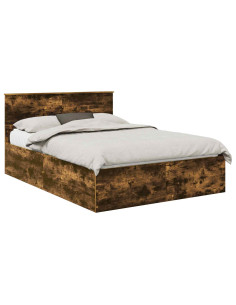 Struttura del letto Rovere fumé 150 x 200 cm Legno multistrato 2