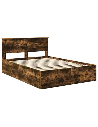 Struttura del letto Rovere fumé 150 x 200 cm Legno multistrato