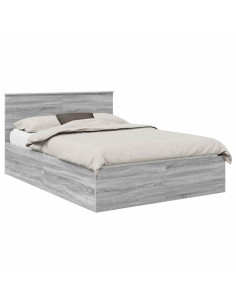 Struttura del letto con testiera Grigio Sonoma 150 x 200 cm 2