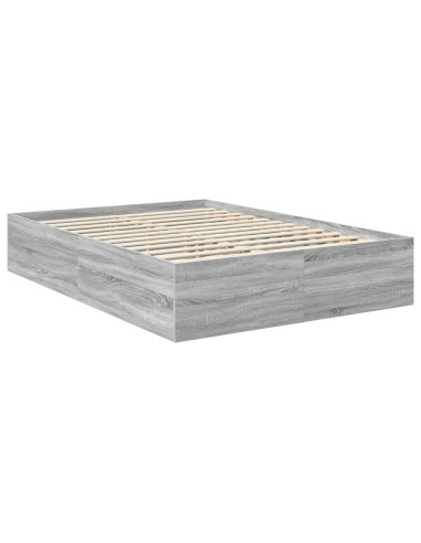 Struttura del letto con testiera Grigio Sonoma 150 x 200 cm