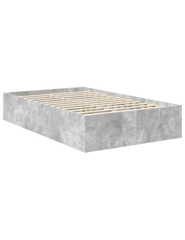 Struttura del letto con testiera Grigio cemento 135 x 190 cm