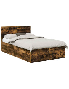 Struttura del letto Rovere fumé 120 x 190 cm Legno multistrato 2