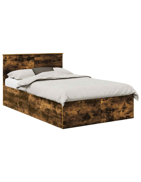 Struttura del letto Rovere fumé 120 x 200 cm Legno multistrato