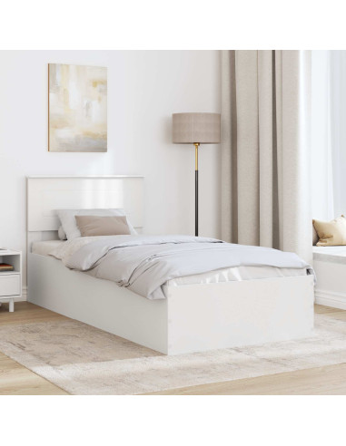 Struttura del letto Bianco 120 x 200 cm Legno multistrato