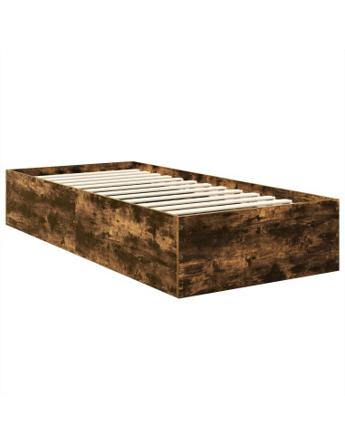 Struttura del letto Rovere fumé 120 x 200 cm Legno multistrato