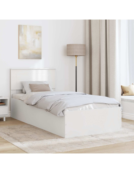 Struttura del letto Bianco 90 x 190 cm Legno multistrato