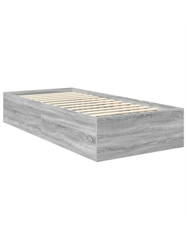 Struttura del letto Grigio Sonoma 90 x 190 cm Legno multistrato