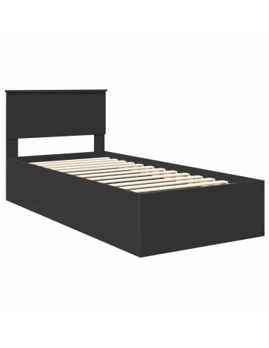 Struttura del letto Nero 75 x 190 cm Legno multistrato