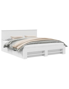 Struttura del letto Bianco 180 x 200 cm Legno multistrato 2