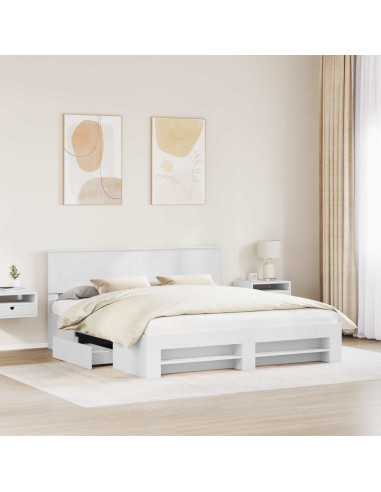 Struttura del letto Bianco 180 x 200 cm Legno multistrato