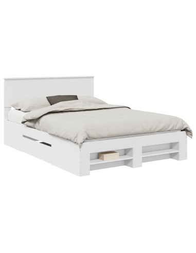 Struttura del letto Bianco 150 x 200 cm Legno multistrato