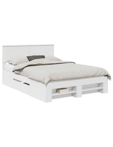 Struttura del letto Bianco 150 x 200 cm Legno multistrato
