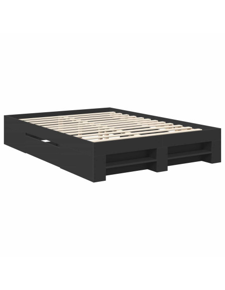 Struttura del letto Nero 150 x 200 cm Legno multistrato