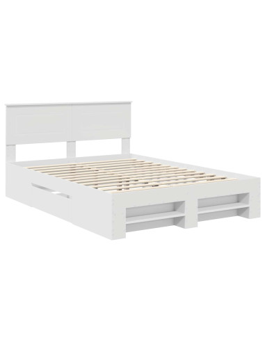 Struttura del letto Bianco 140 x 200 cm Legno multistrato