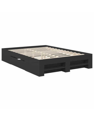 Struttura del letto Nero 140 x 200 cm Legno multistrato