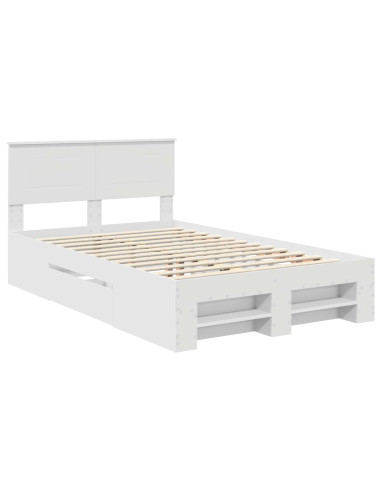 Struttura del letto Bianco 137 x 203 cm Legno multistrato