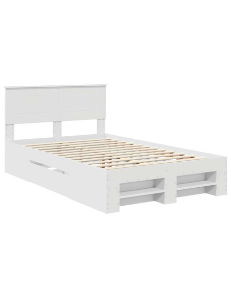 Struttura del letto Bianco 137 x 203 cm Legno multistrato