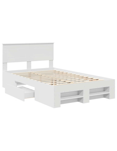 Struttura del letto Bianco 137 x 203 cm Legno multistrato
