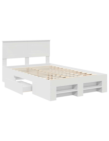 Struttura del letto Bianco 137 x 203 cm Legno multistrato